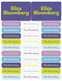 Linen Purple Style Waterproof Labels Rectangular Pack (Set of 128)