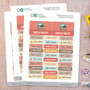Live, Love, Camp Orange Waterproof Labels Rectangular Pack
