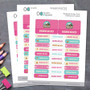 Live, Love, Camp Pink Waterproof Labels Rectangular Pack