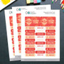 Camouflage Camp Orange Waterproof Labels Rectangular Pack