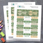 Camouflage Camp Green Waterproof Labels