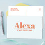 Glitter Orange Name Postcards