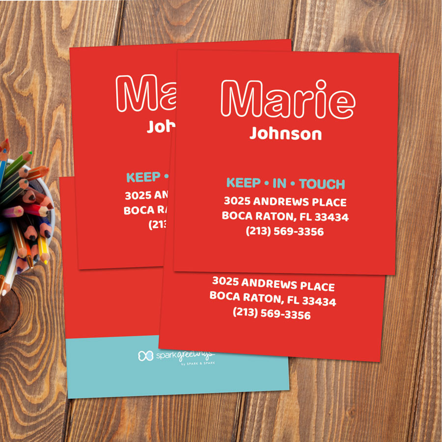 Modern Red Calling Cards