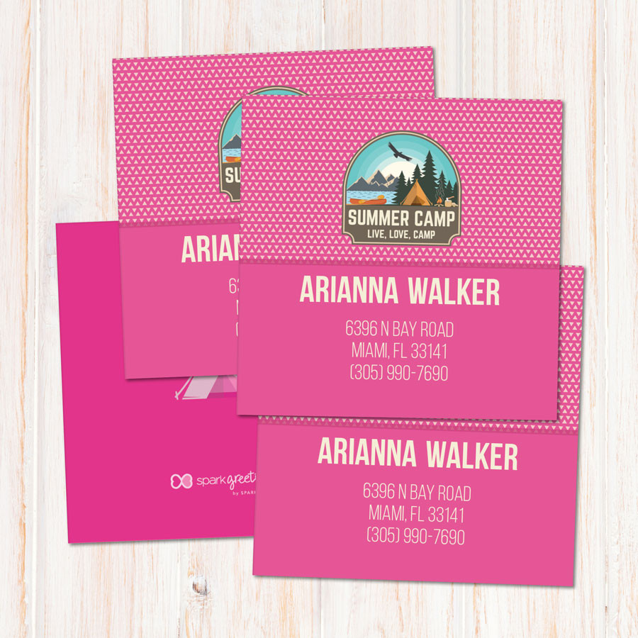 Live, Love, Camp Pink Calling Cards