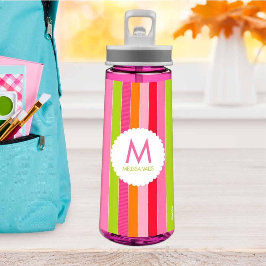 Bold & Fun Stripes Sports Water Bottle