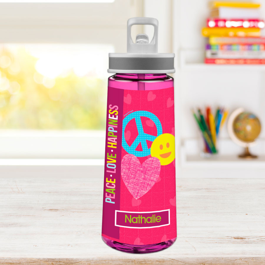 Peace & Love Signs Sports Water Bottle