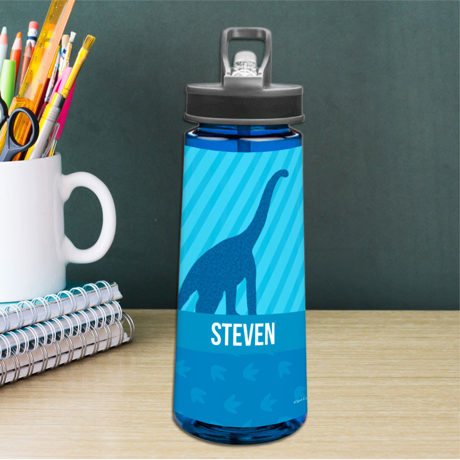 Dino and Me Blue Sports Water Bottle
