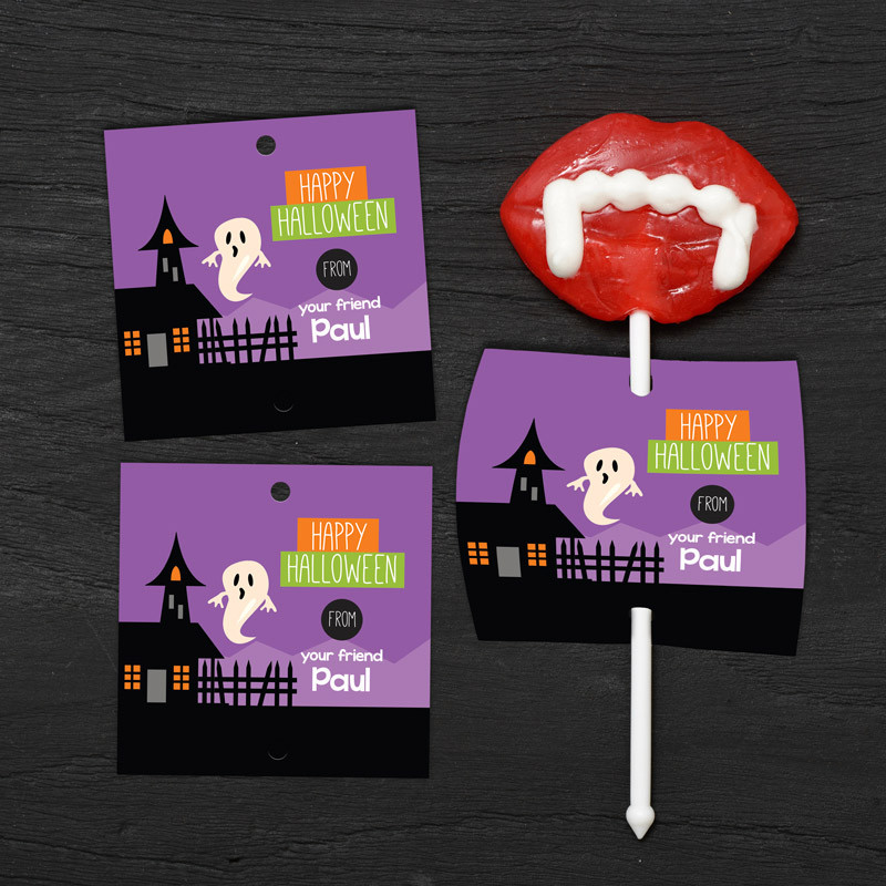 A Ghost In The Town Lollipop Cards