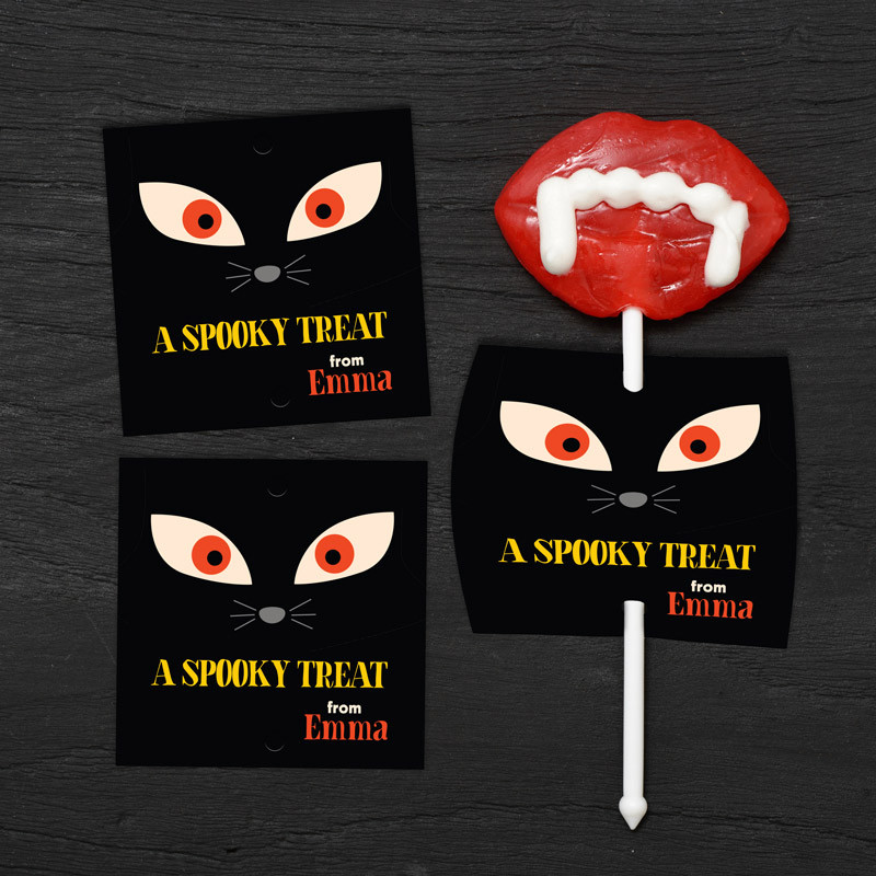 Spooky Cat Lollipop Cards