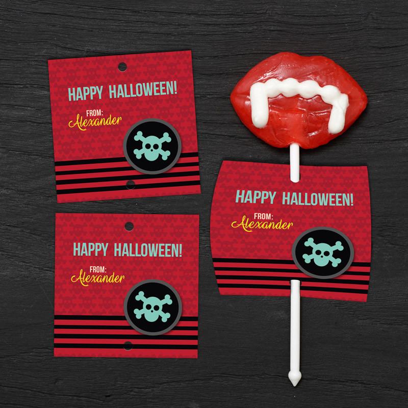 Halloween Skull Lollipop Cards