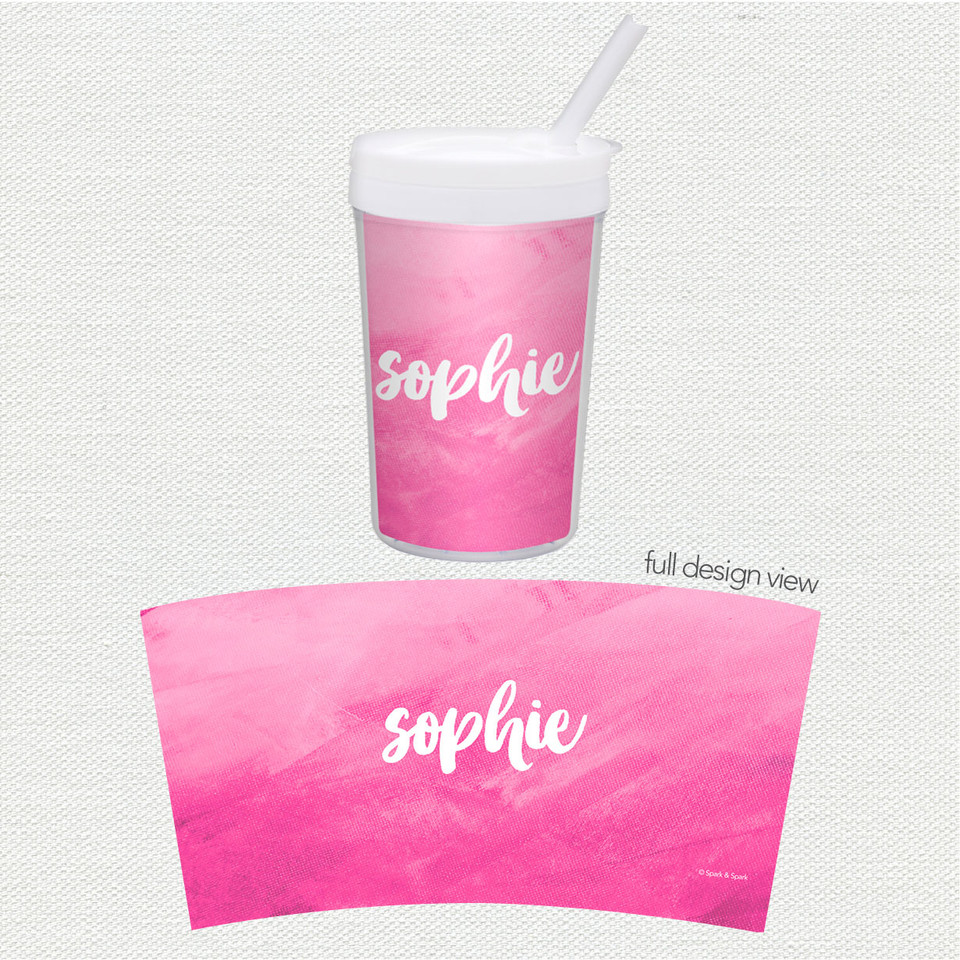 Bold Colorful Name Toddler Cup