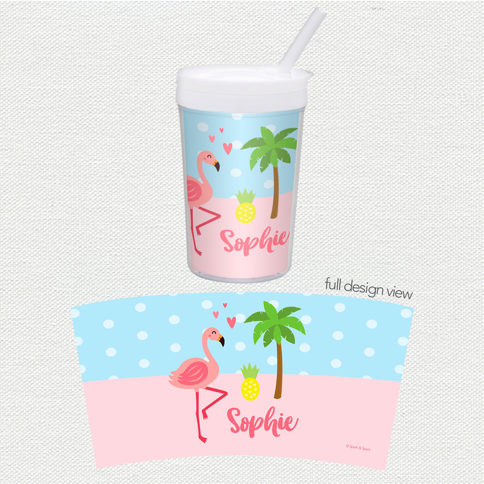 Sweet Flamingo Love Toddler Cup