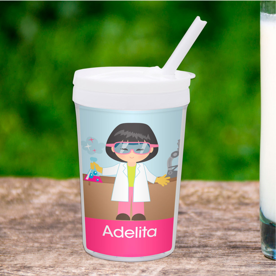 Cute Scientist Girl Toddler Cup