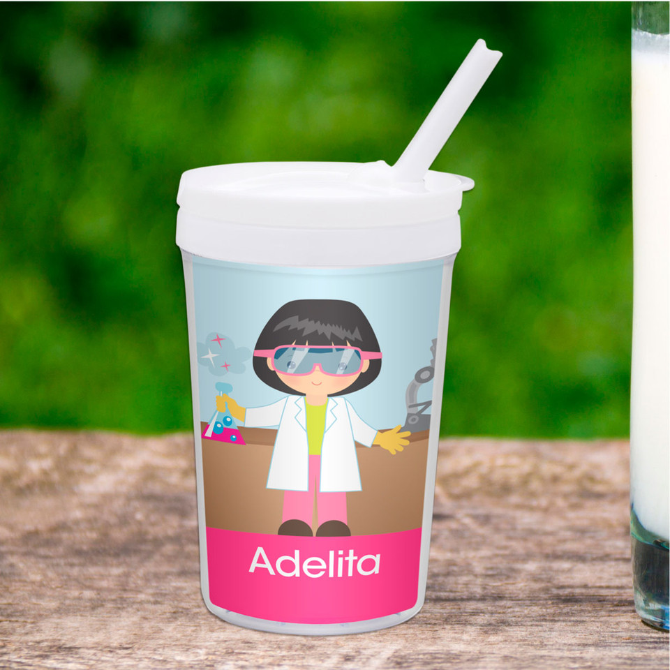 Cute Scientist Girl Toddler Cup