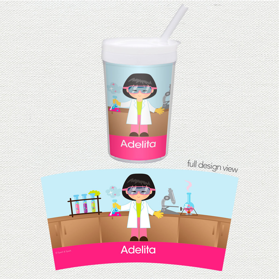 Cute Scientist Girl Toddler Cup