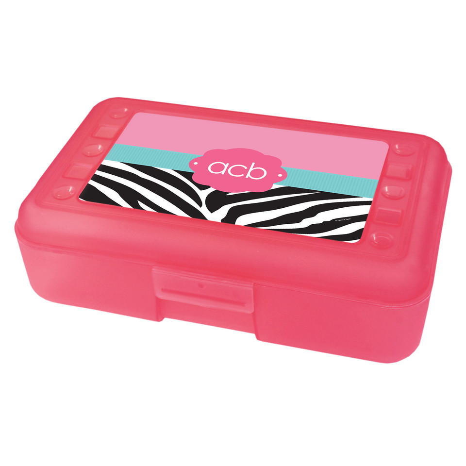 Zebra and pink Pencil Box