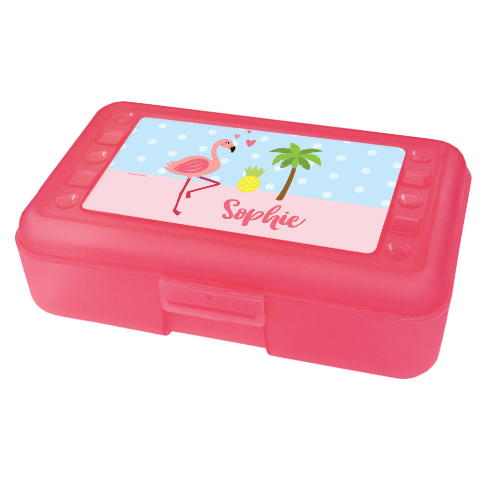 Sweet Flamingo Love Pencil Box