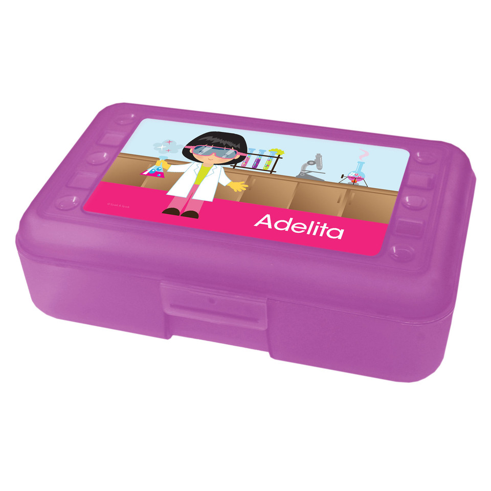 Cute Scientist Girl Pencil Box