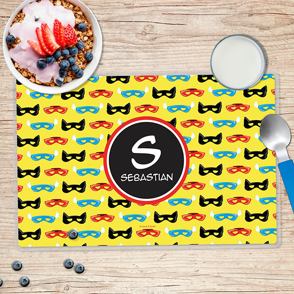 Super Hero Masks Kids Placemats