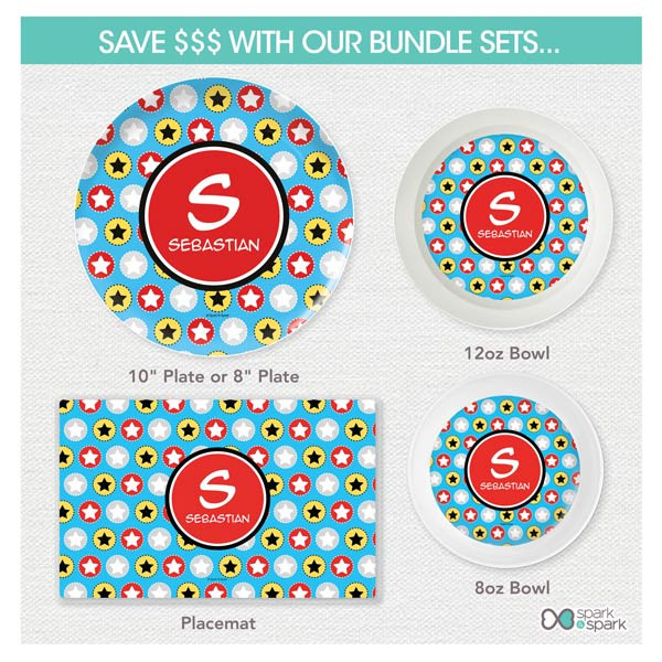 Super Hero Stars Kids Placemats