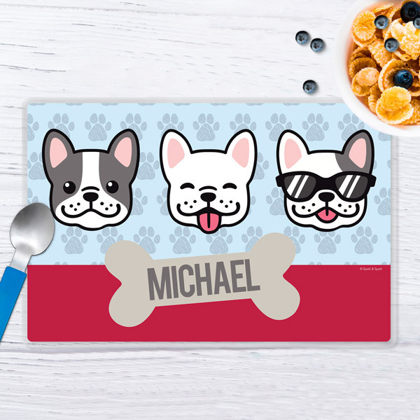 Cool Dogs Blue Kids Placemat