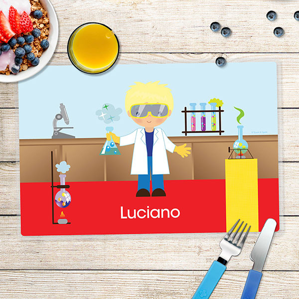 Cool Scientist Boy Kids Placemat