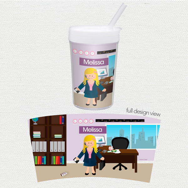 A Girl Crunching Numbers Toddler Cup