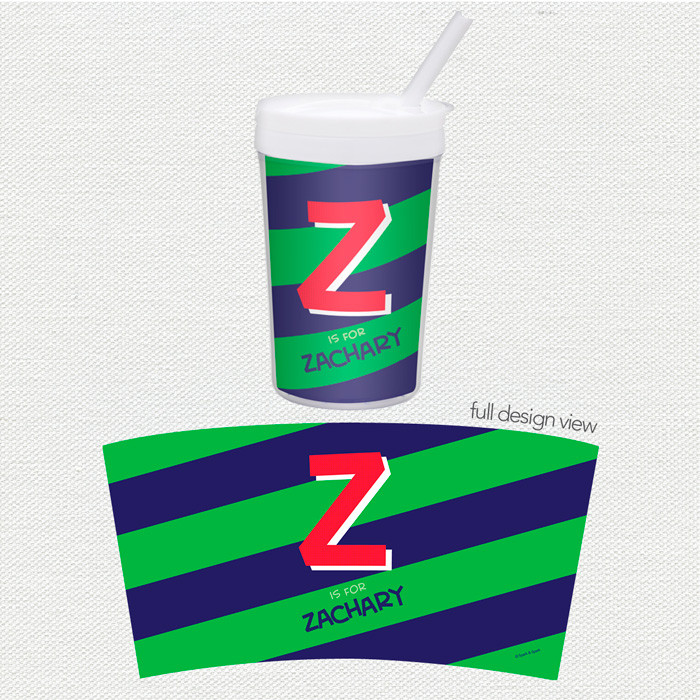 Brilliant Initial Green Toddler Cup