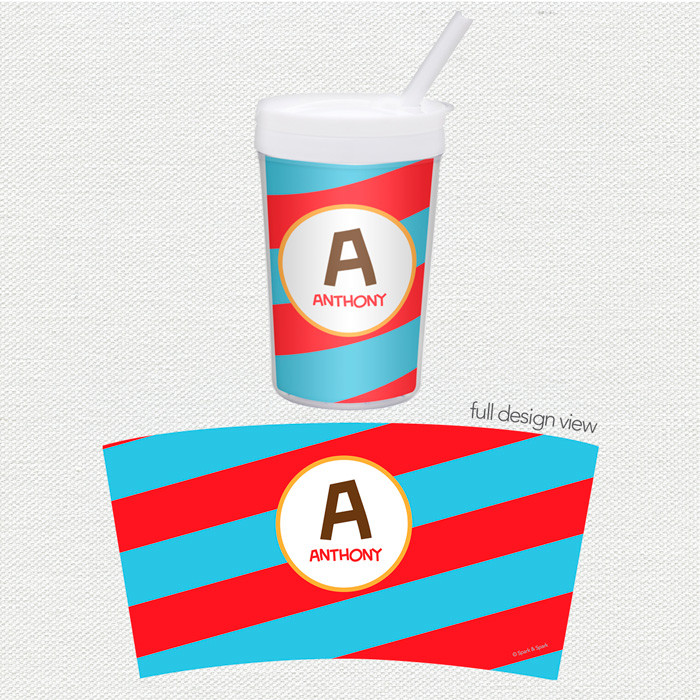 Fun Initials Red Toddler Cup