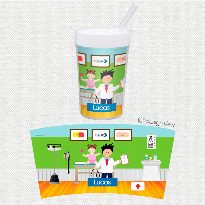 Boy Doctor's Visit Toddler Cup