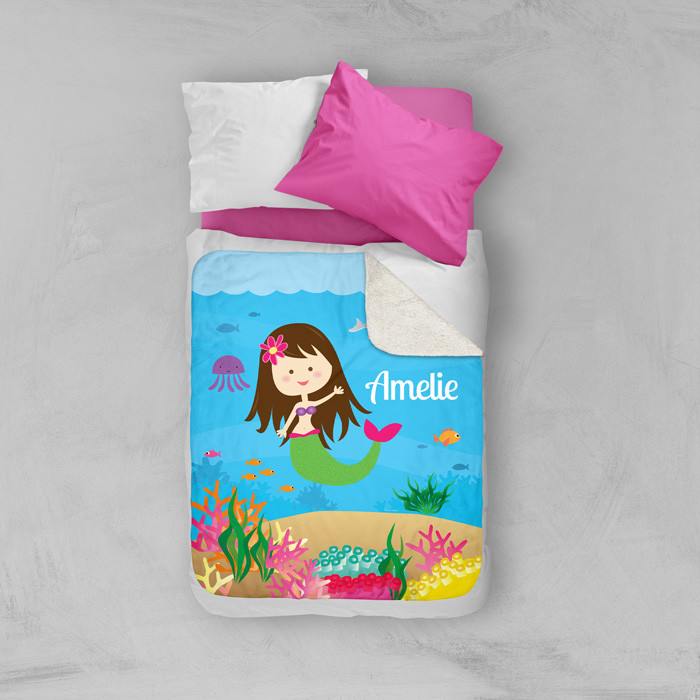 Sweet Mermaid Sherpa Blanket