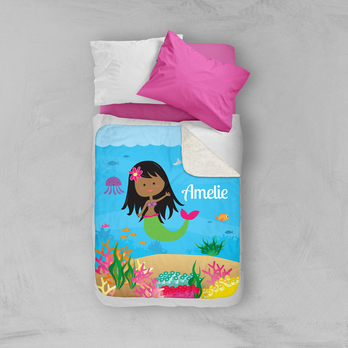 Sweet Mermaid Sherpa Blanket