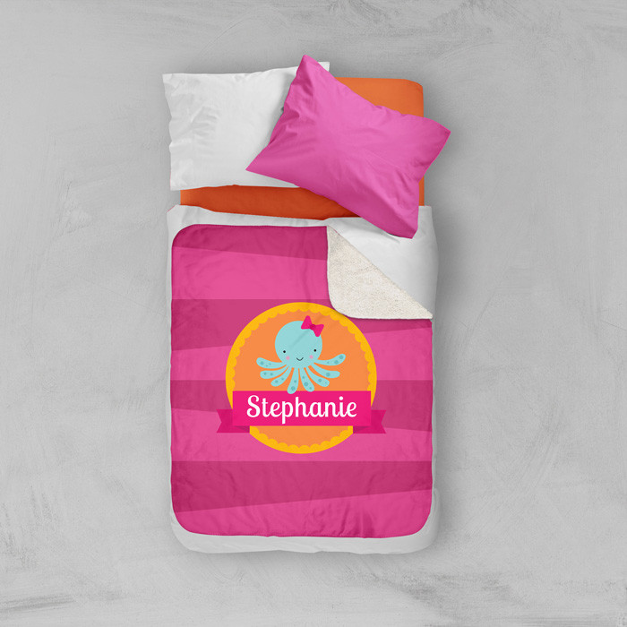 Cute Octopus Sherpa Blanket