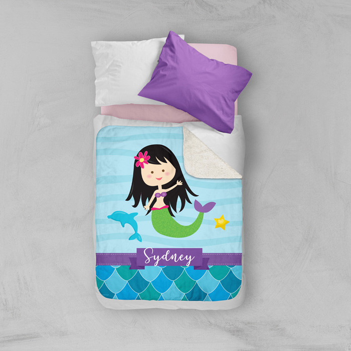 Mermaid Shades Sherpa Blanket