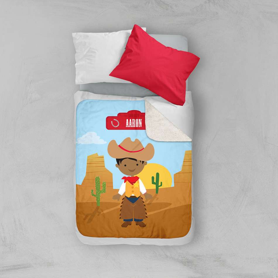 Cowboy Sherpa Blanket