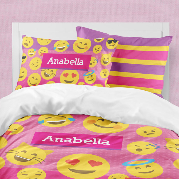 Girl Emojis Duvet Cover