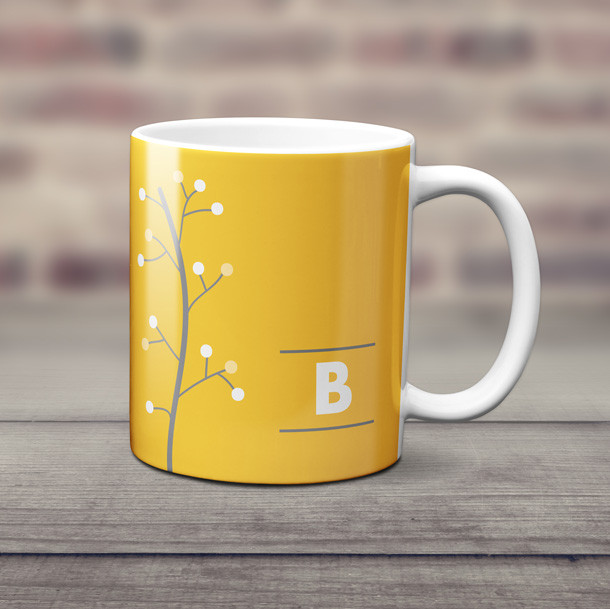 Modern Thin Tree Ceramic Mug