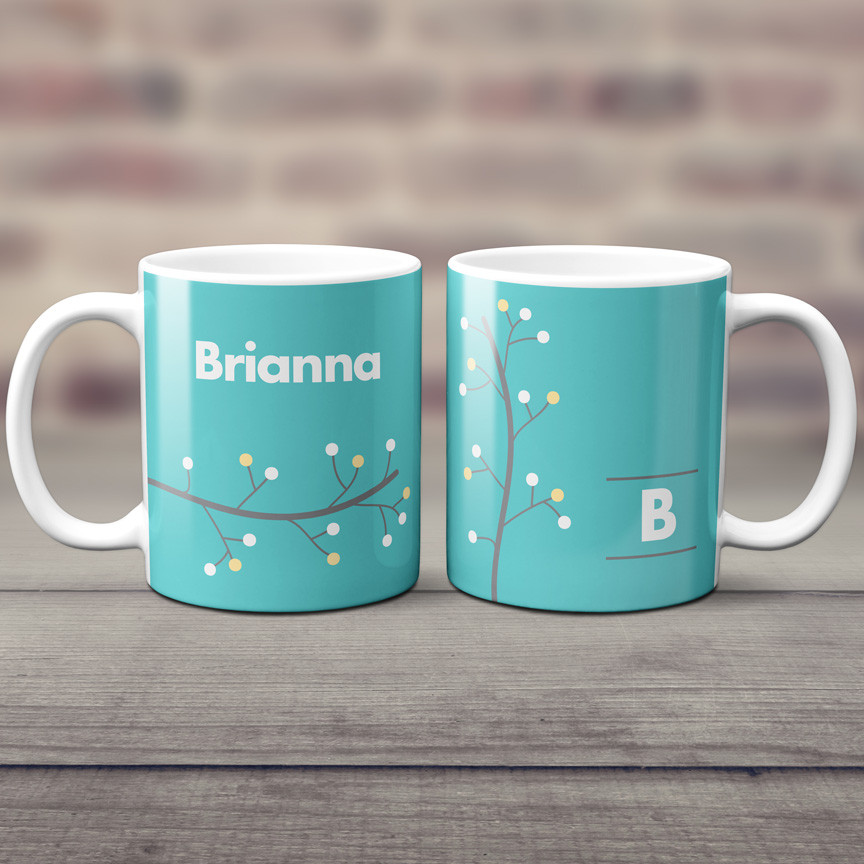 Modern Thin Tree Ceramic Mug