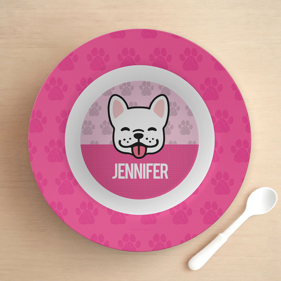 Sweet Pink Pup Kids Bowl