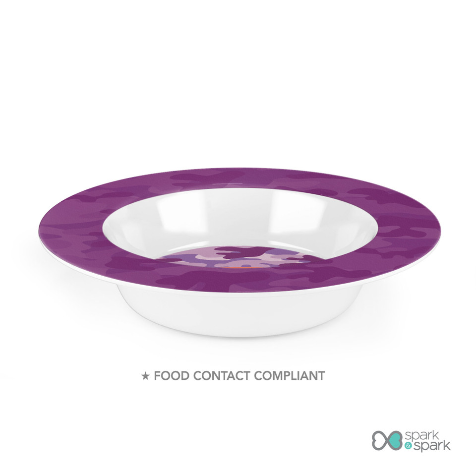 Purple Camouflage Kids Bowl