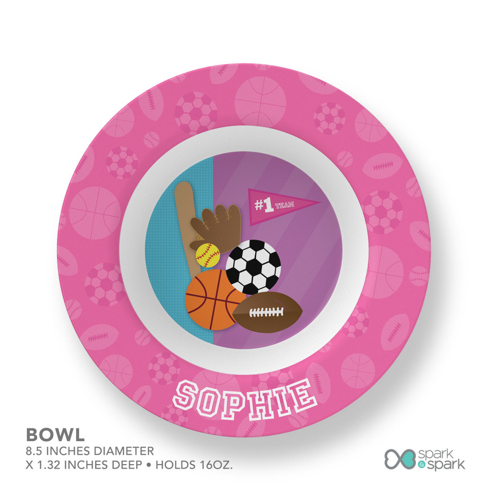 My Love For Sports Girl Kids Bowl