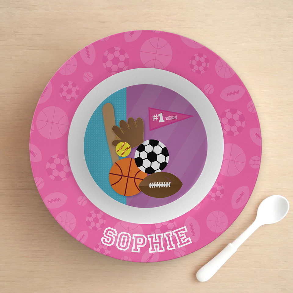 My Love For Sports Girl Kids Bowl