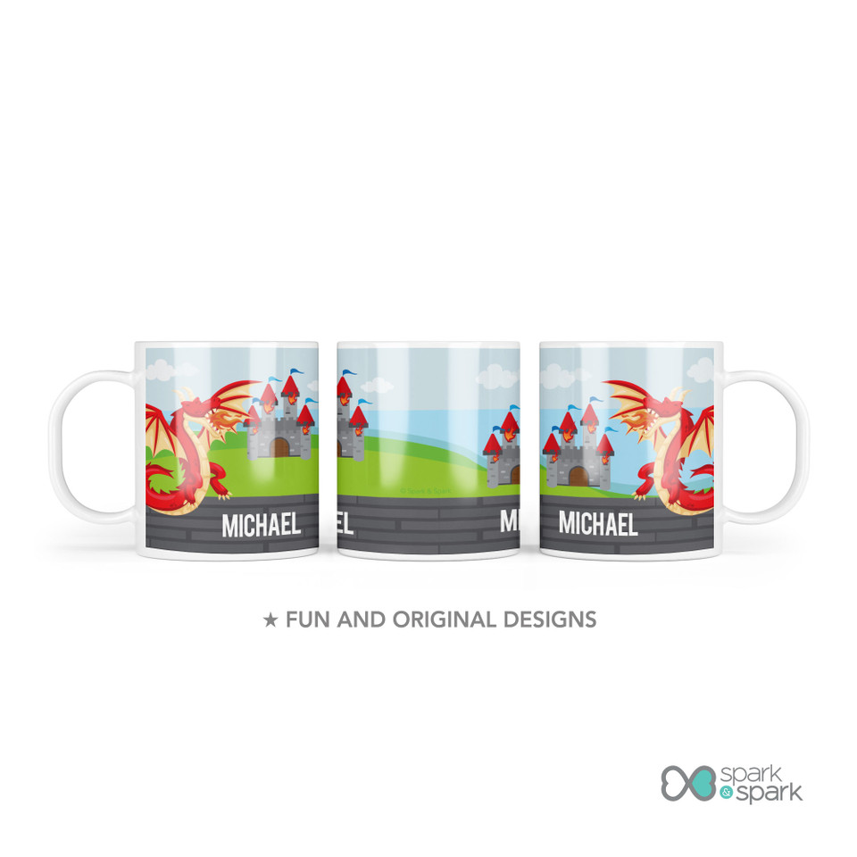 Dragon Fire Personalized Boys Plate