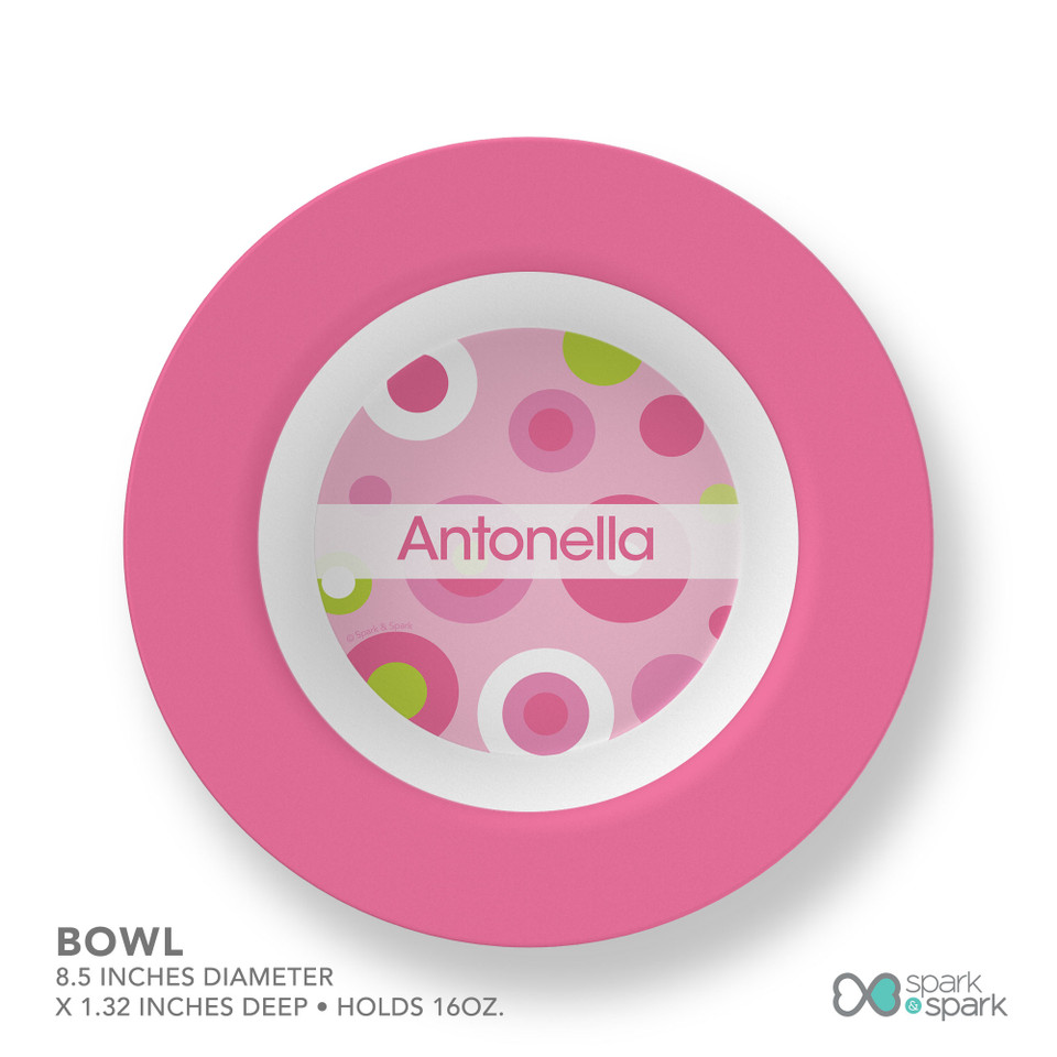 Circles and Circles Pink Kids Placemat