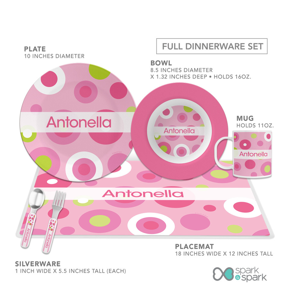 Circles and Circles Pink Kids Placemat
