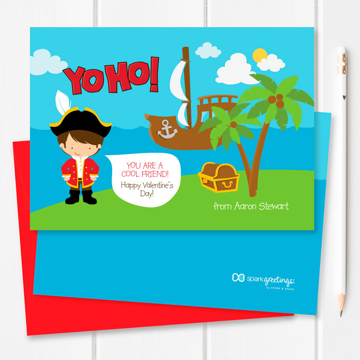 Cute Valentines Cards For Kids | Yo Ho It's Valentine's Day