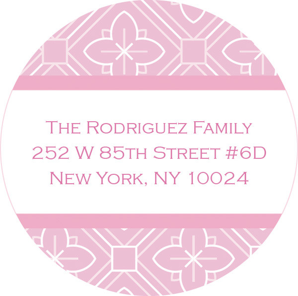 Pink Rosettes Cute Address Labels