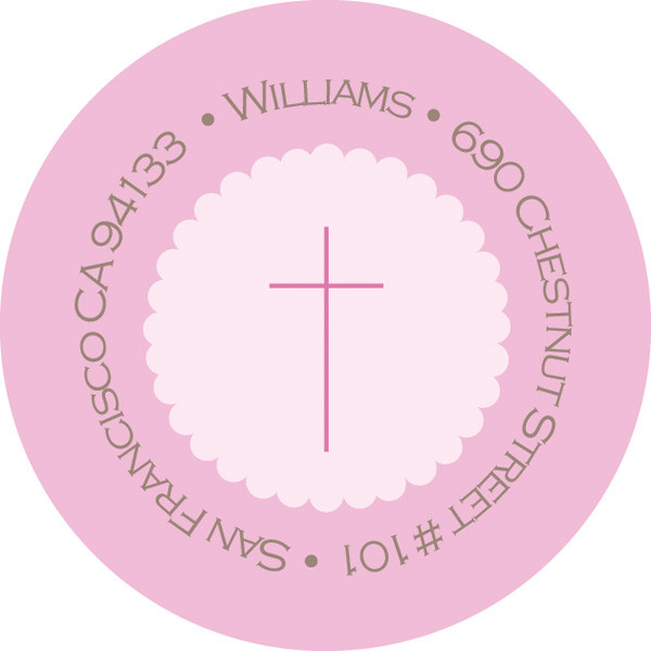 Simple Scallop In Pink Address Return Labels