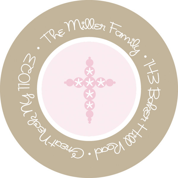 Classic Pink Medallions Cute Address Labels