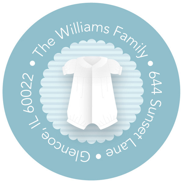 Cute Baptism Gown Christian Address Labels